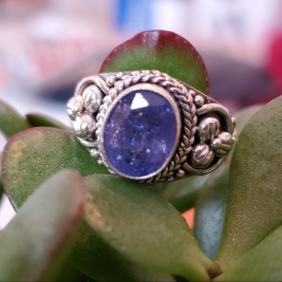 Artisan Rough Cut Tanzanite In SS Ring Sz 8 (NWOT) New Without Tags - Picture 3 of 16